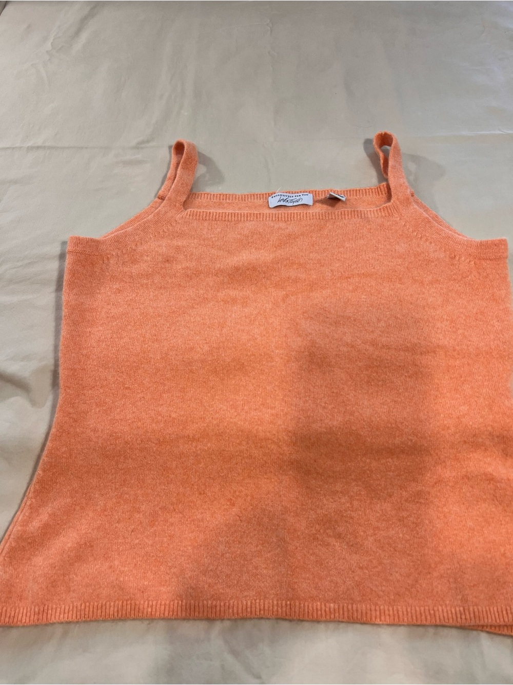 Lord & Taylor Orange Knit Tank Sweater